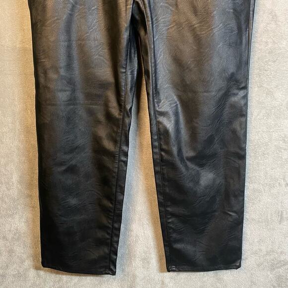 Good American Faux Leather Pants Size 10/30 Fairy Grunge Edgy Glam Going Out - Picture 4 of 14
